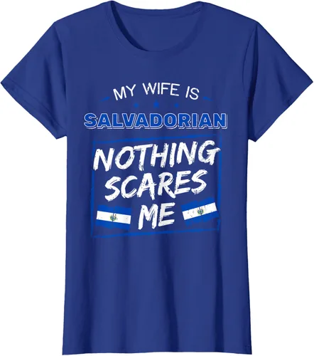 Miniatura 63 de Camiseta con la bandera de raíces salvadoreñas de El Salvador My Wife Is Salvadoran Roots, Negro