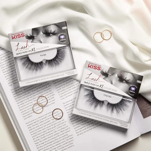 Miniatura 8 de KISS Lash Couture - Pestañas postizas Triple Push Up XL Collection, volumen 3D en longitud extra larga con tecnología de diseño triple, libre