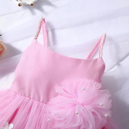 Miniatura 2 de Vestido de verano para niñas pequeñas, vestido de manga corta, vestido de cuello para niños, vestido deportivo sólido de 5 meses