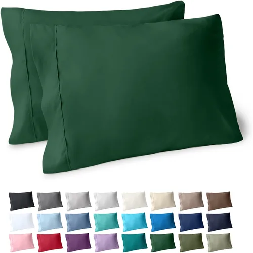 Miniatura 52 de Bare Home Juego de 2 fundas de almohada de microfibra de tamaño estándar, fundas de almohada refrescantes, doble cepillado, fácil cuidado, cierre