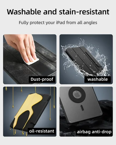 Miniatura 7 de Funda Magnética para iPad Air de 5ª Generación 2022 / Funda para iPad Air 4ª 2020 de Doble Capa con Folio Magnético, Ángulos Múltiples y Soporte