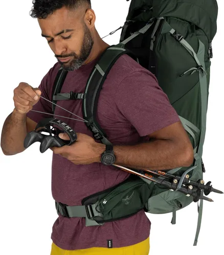 Miniatura 8 de Osprey Talon 44L Mochila de senderismo ligera para hombre, mochila para viajes y campamento, negro/gris carbón, L/XL
