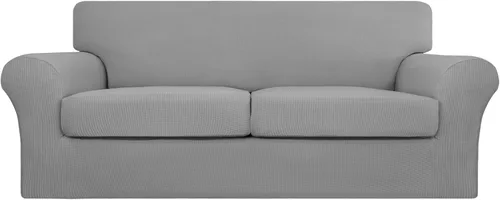 Miniatura 44 de Easy-Going - 4 piezas de funda elástica para sofá de gran tamaño para perros, lavable, para 3 cojines separados, protector de muebles elástico
