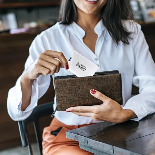 Miniatura 6 de 30 fundas de bloqueo RFID para tarjetas de crédito, cubierta de tarjeta de crédito de papel de aluminio, fundas protectoras para tarjetas