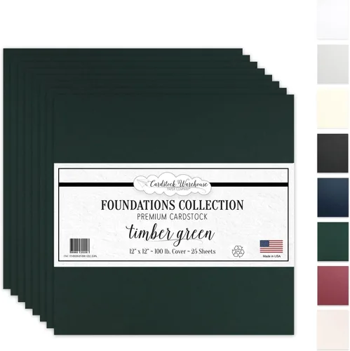 Miniatura 11 de Cardstock Warehouse Foundations 100% blanco reciclado - 12 x 12 pulgadas - 100 libras / 9.52 oz/m² 100% reciclado de alta calidad papel de cartulina