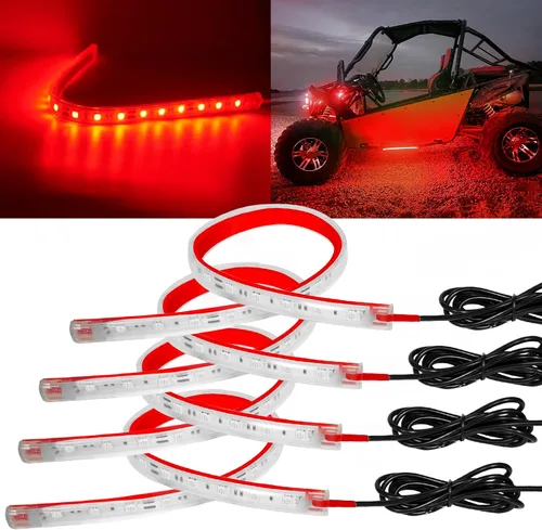 Miniatura 8 de YONGMING Tira de luces LED de 12 voltios, impermeable, azul, 12.6 pulgadas, luces LED para exteriores e interiores para carrito de golf, barco