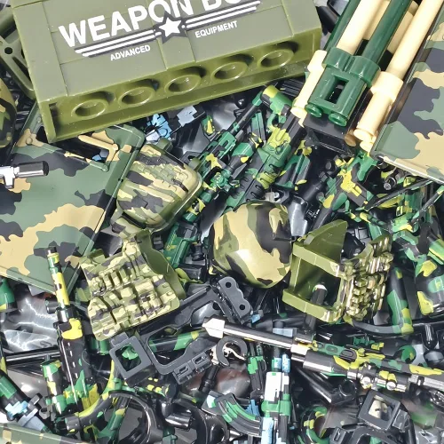 Miniatura 2 de 390+ Piezas Paquete de Armas Militares Juguetes de Bloques de Construcción Conjunto de Armas del Ejército Conjunto de Equipo de Soldado Kits