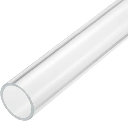 Miniatura 34 de MECCANIXITY Tubo acrílico transparente rígido redondo tubo 44mm (1.7") ID 50mm (2") OD 14" para lámparas y linternas, sistema de refrigeración por