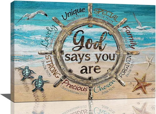 Miniatura 59 de Lienzo inspirador de playa costera, arte para pared, diseño de piedras zen, puesta de sol y océano, decoración de pared, citas de vida, impresiones