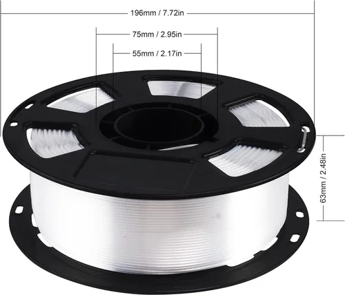 Miniatura 52 de Bblife - Filamento PLA multicolor de arcoíris, brillante, cambia rápidamente de color y tiene un efecto sedoso, material para impresión 3D, 2.2