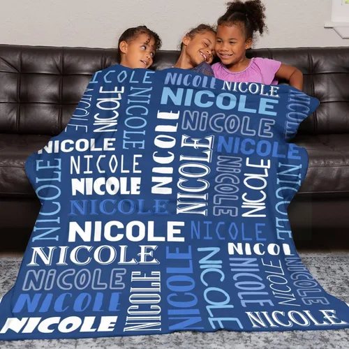 Miniatura 3 de Dr.TOUGH Mantas personalizadas para niños, mantas y mantas personalizadas con nombre para niños y adultos (color 01, 30 x 40 pulgadas)