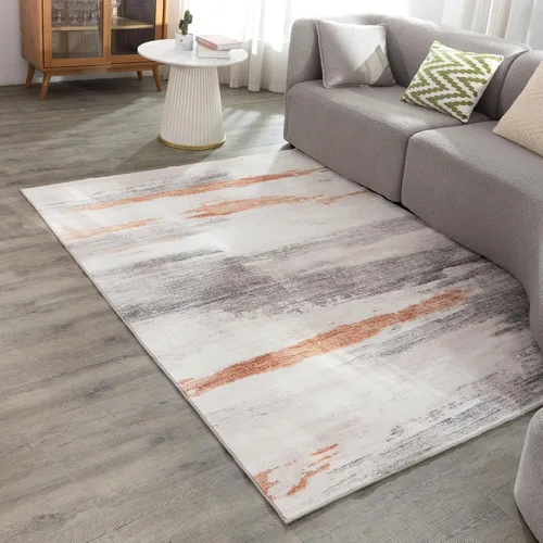 Miniatura 45 de Carvapet 9x12 Alfombras grandes para sala de estar y dormitorio, alfombra moderna lavable azul de pelo bajo con respaldo de goma, plegable, alfombra