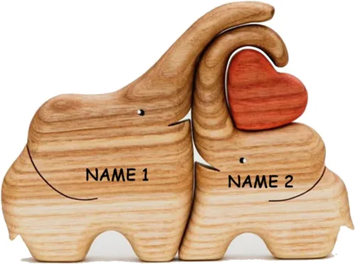 Miniatura 5 de Rompecabezas de madera de elefante personalizable, pieza decorativa de roble para decoración del hogar y miembro reflexivo, 3
