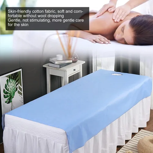 Miniatura 4 de Sábana de salón de belleza, cubierta impermeable para cama de masaje a prueba de aceite, sábana de mesa de masaje profesional con orificio
