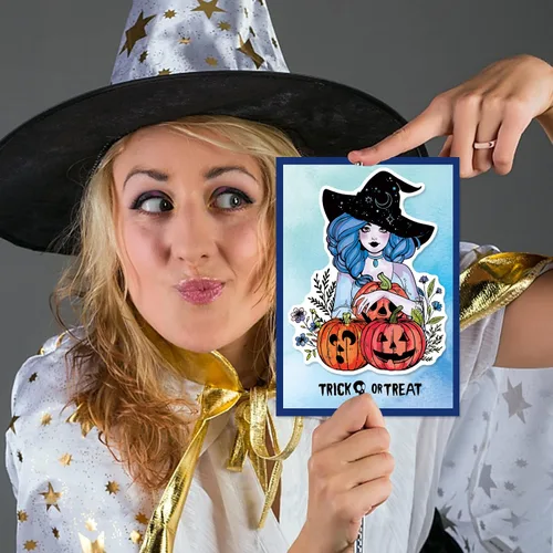 Miniatura 4 de ORIGACH Sellos transparentes y troqueles de corte, de calabaza de Halloween, de silicona, para hacer tarjetas, álbumes de recortes, manualidades, etc