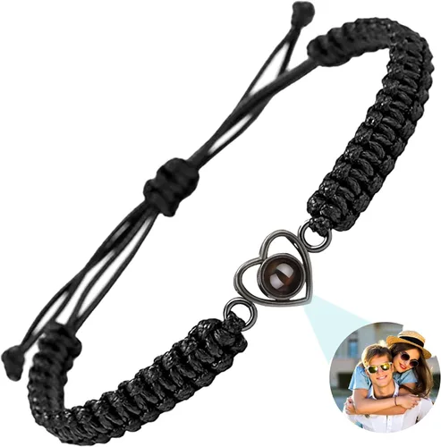 Pulseras personalizadas con fotos, pulsera con imagen en el interior, pulseras para parejas, foto personalizada, regalos de cumpleaños