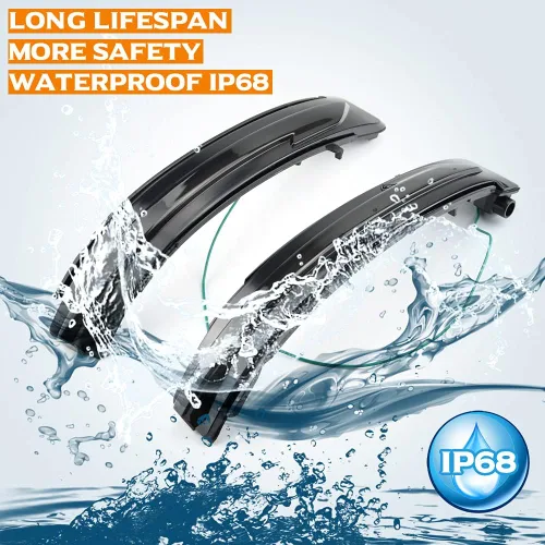Miniatura 4 de Conjunto de 2 luces intermitentes dinámicas secuenciales LED intermitentes para espejo lateral compatible con Nis-san X-Trail T32 Ro-gue Qashqai J11