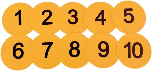 Miniatura 7 de Marcadores de puntos de piso numerados de 8 pulgadas