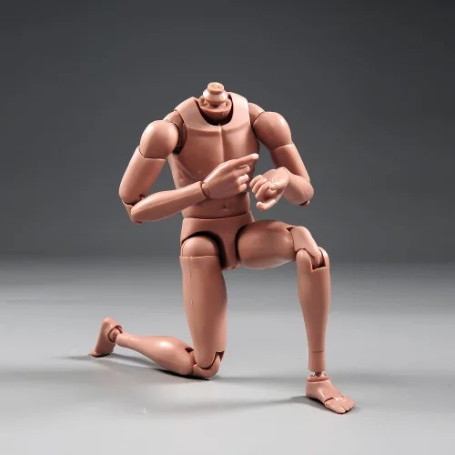Miniatura 5 de 1:6 escala cuerpo masculino desnudo, modelo muscular de cuerpo europeo/asiático, figura de acción de hombre para muñeca de 12 pulgadas sin escultura