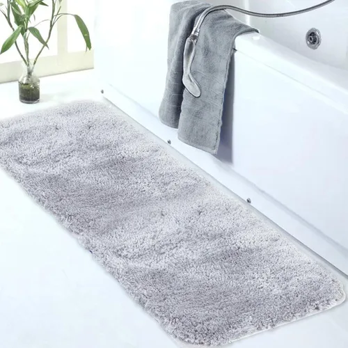Miniatura 69 de Walensee Alfombra de baño antideslizante (16 x 24 pulgadas, color rubor) absorbente de agua, microfibra suave, lavable a máquina, alfombra de baño
