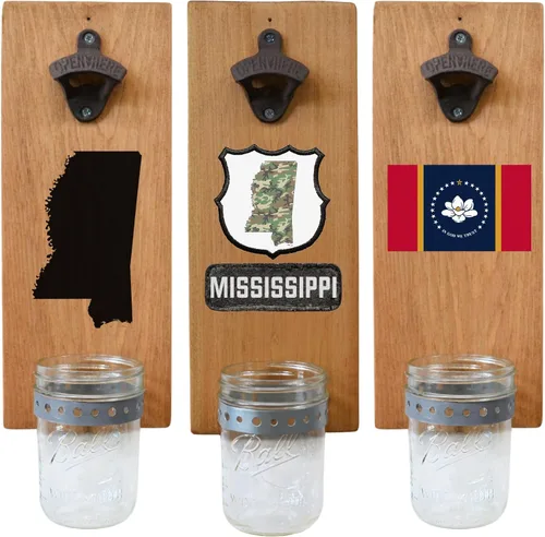Miniatura 23 de Abrebotellas de cerveza de Massachusetts – Abridor de botellas hecho a mano montado en la pared con tapa – Regalo de cerveza para él o ella