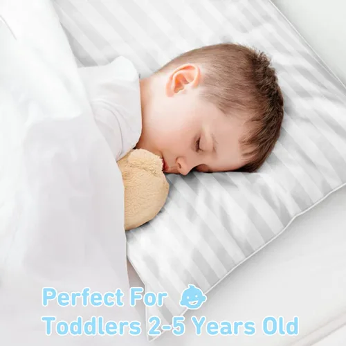 Miniatura 2 de Almohada para niños pequeños, 13 x 18 pulgadas, almohadas para niños para dormir, almohada lavable a máquina, perfecta para viajes, cuna para niños