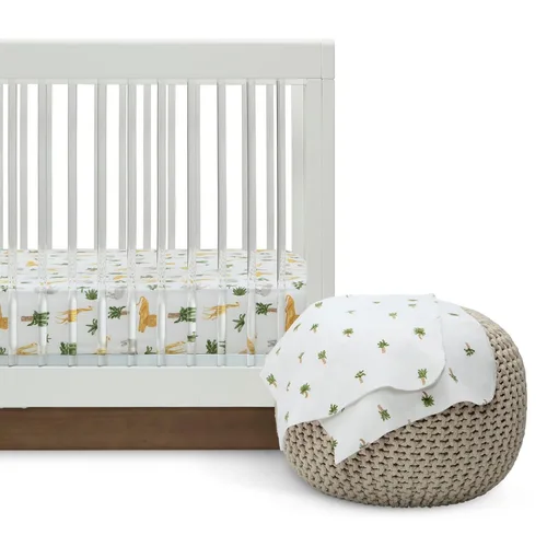 Miniatura 12 de Delta Children babyGap TrueSleep - Sábanas ajustables para cuna y niños pequeños (paquete de 2 unidades), diseño de amigos de safari (paquete de 2)