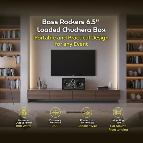Miniatura 3 de Bass Rockers Caja de Chuchera Cargada de 6.5" con Altavoces de 6.5" para Exteriores, Hogar y Tweeters de 800W - Mejor para Vehículos UTV, ATV