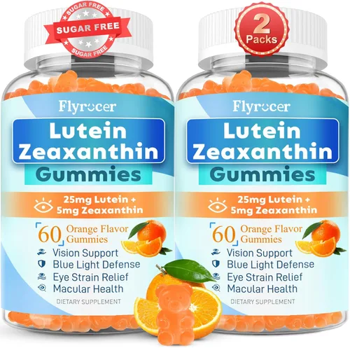 Miniatura 10 de Gomitas de luteína sin azúcar de 25 mg, suplementos de luteína y zeaxantina para la salud ocular, fórmula 13 en 1 para el cuidado de los ojos