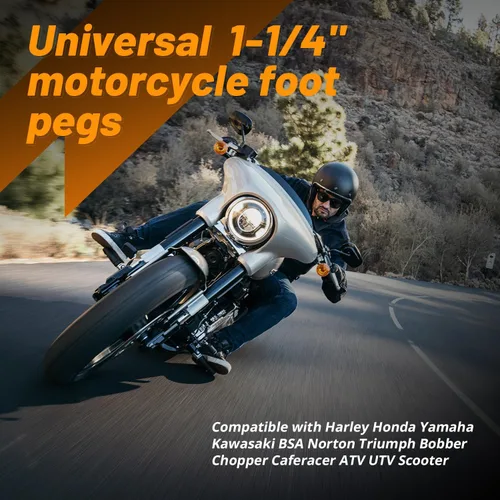 Miniatura 7 de Oumurs Estriberas abrazadera U compatible con 1 pulgada - 1.25 pulgadas 1 1/4 pulgadas protector de motor U-Clamp Estriberas compatibles con Harley