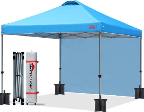 Miniatura 30 de MASTERCANOPY - Toldo desplegable duradero con 1 pared lateral (6.6 x 6.6 pies, caqui)
