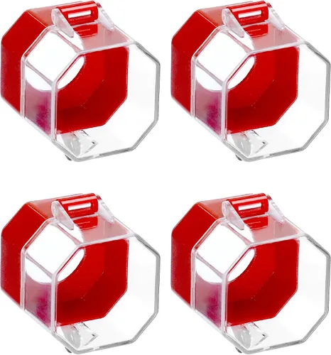Miniatura 6 de QWORK Cubierta de botón de parada de emergencia, paquete de 4 protectores de plástico para interruptor de palanca, cubierta de bloqueo