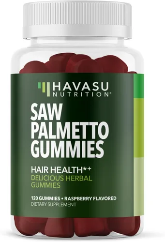 Miniatura 10 de Gomitas Saw Palmetto para hombres, suplemento bloqueador DHT para la salud del cabello y calvicie con patrón masculino, 60 unidades, apoya