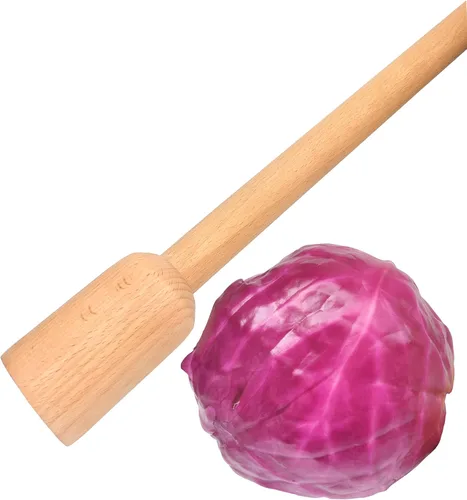 Miniatura 4 de Chucrut Pounder 23 pulgadas madera de haya repollo Smasher/Stomper machacadora