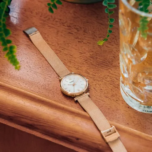 Miniatura 9 de Fossil Carlie Mini Reloj casual de cuarzo de acero inoxidable para mujer