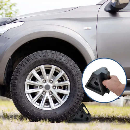 Miniatura 5 de HOXWELL Paquete de 4 calzones de goma sólidos y resistentes, topes de rueda de alta calidad para automóvil, remolques de viaje, RV, camión y ATV