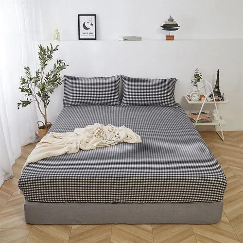 Miniatura 9 de KAREVER Juego de sábanas de mármol negro, juego de ropa de cama de 4 piezas con diseño geométrico de mármol, 1 sábana bajera, 1 sábana encimera