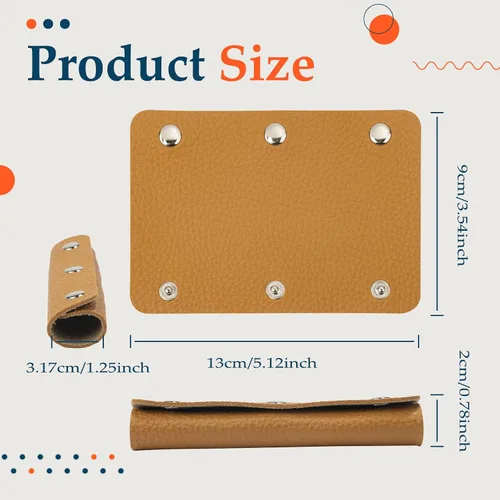 Miniatura 2 de IUAQDP 2 piezas de funda de cuero para asa de bolso, bolsa de equipaje, protector de agarre con cierre de latón, correa de bolso suave