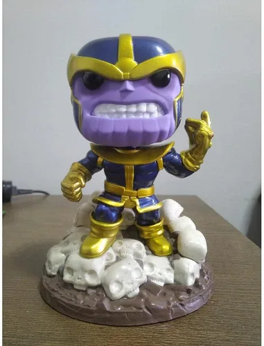 Miniatura 2 de Funko Pop! Marvel Thanos - Cabeza de vinilo exclusiva de 6 pulgadas #556 [versión cómica, tamaño super]