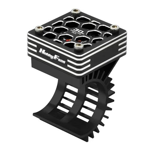 Miniatura 7 de Disipador de calor de motor RC con ventilador de enfriamiento de 5 V, apto para 370 380 390 2838 2858 2845 disipador de calor de motor sin Negro