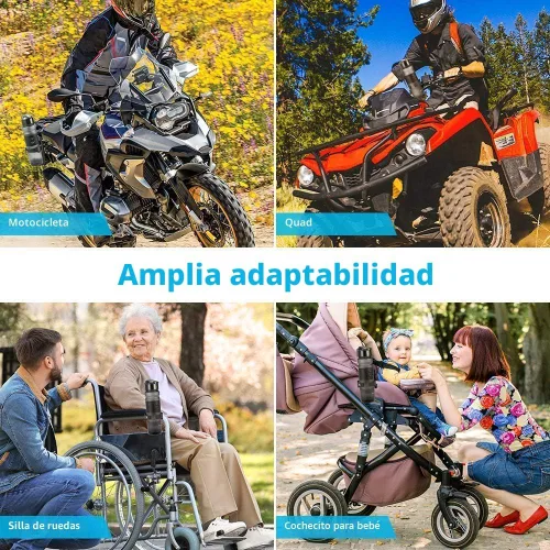 Miniatura 2 de KEMIMOTO Portavasos para ATV, Portabotellas para Motocicleta, Portavasos Universal con Abrazadera de Metal de 0.6-1.56 Pulgadas para Botella de 20oz