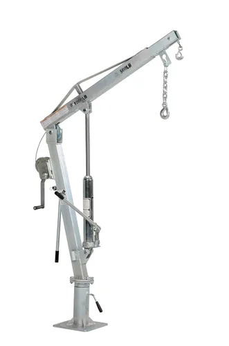 Miniatura 2 de Vestil WTJ-2-G Grúa de horca de acero galvanizado, capacidad extendida de 500 libras, alcance utilizable extendido 49-1/4 pulgadas, altura máxima