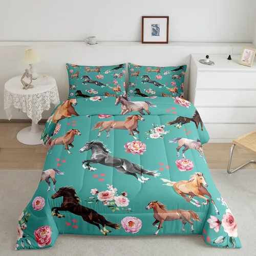 Miniatura 23 de Erosebridal - Juego de edredón tamaño King con diseño de Árbol de la Vida, juego de cama colorido de sol y luna para hombres y mujeres, edredón