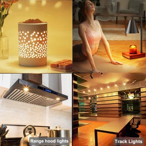 Miniatura 9 de Vinaco Calentador de velas GU10 C de 120 V y 25 W, 6 bombillas halógenas de alto rendimiento de 220 lúmenes, GU10 de 25 W, sin parpadeo, de larga