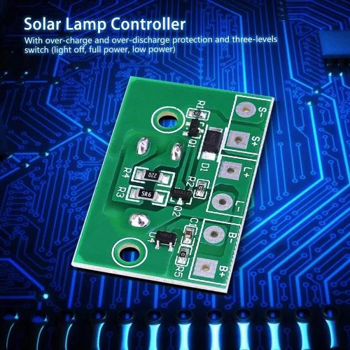 Miniatura 4 de Controlador de lámpara solar, controlador solar, módulo de carga de energía solar, placa de circuito de control de batería de litio de 3.7 V, auto