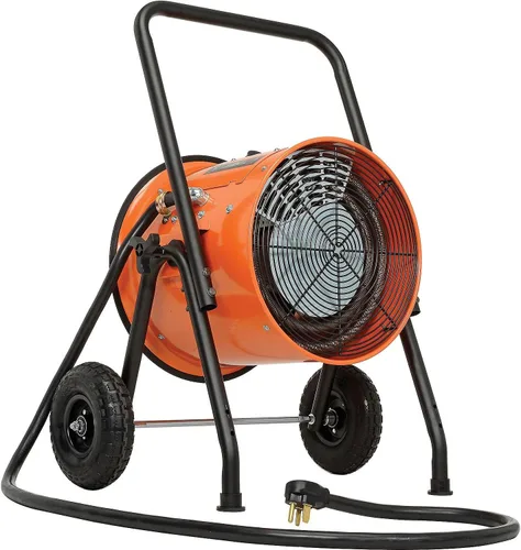Global Industrial 34120 BTU Calentador eléctrico portátil de salamandra con cable de 8 pies, termostato ajustable, 240 V, 1 fase, 10000 W, para