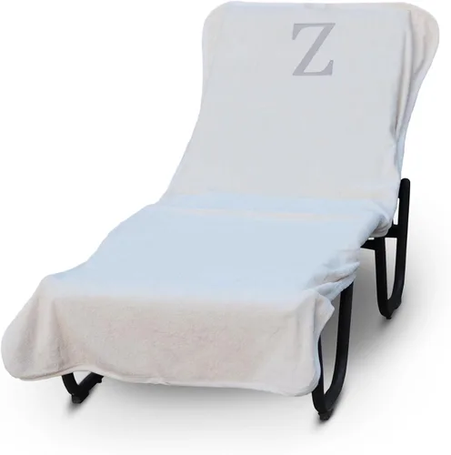Miniatura 124 de Luxury Hotel & Spa - Funda para Tumbona de Piscina con Monograma, Letras Bordadas en Bloque - Extra Absorbente 100% Algodón Turco - Rizo Suave
