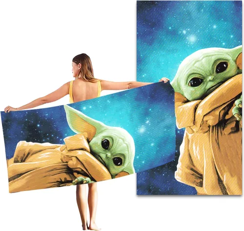 Miniatura 2 de Star Wars Baby Yoda - Juego de toallas de playa, paquete con toalla de playa Mandalorian de 40 x 72 pulgadas y cartera para teléfono Accesorios