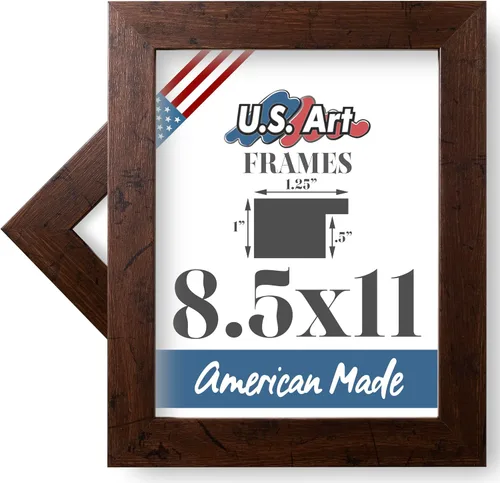 Miniatura 119 de Marco de fotos de 4 x 6 pulgadas, acabado envuelto suave, plano de 1.25 pulgadas de ancho, negro tradicional, MDF compuesto de madera 100% americana