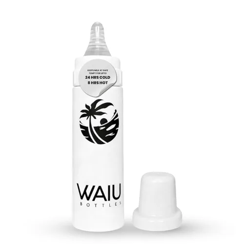 Miniatura 16 de Waiu - Biberón aislado de acero inoxidable de 4 onzas, mantiene las bebidas frías 24 horas, calientes 8 horas, sin BPA, aislado al vacío, biberón